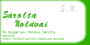 sarolta moldvai business card